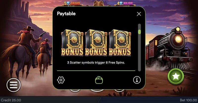 Gold Train Heist - започнување на Hold and Win рунда со монети