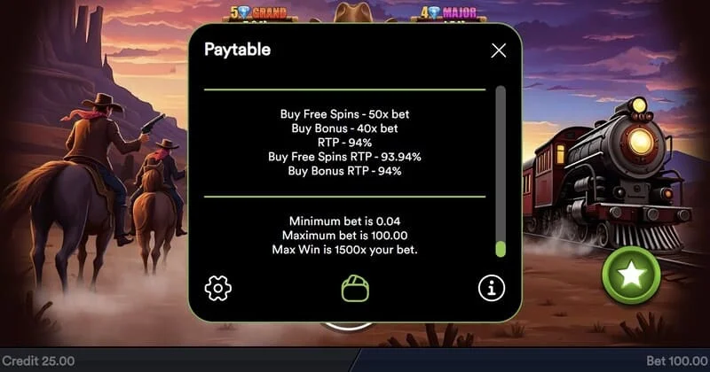 Gold Train Heist - конечна исплата од Hold and Win рундата
